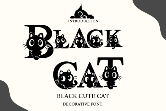 Black Cute Cat Font